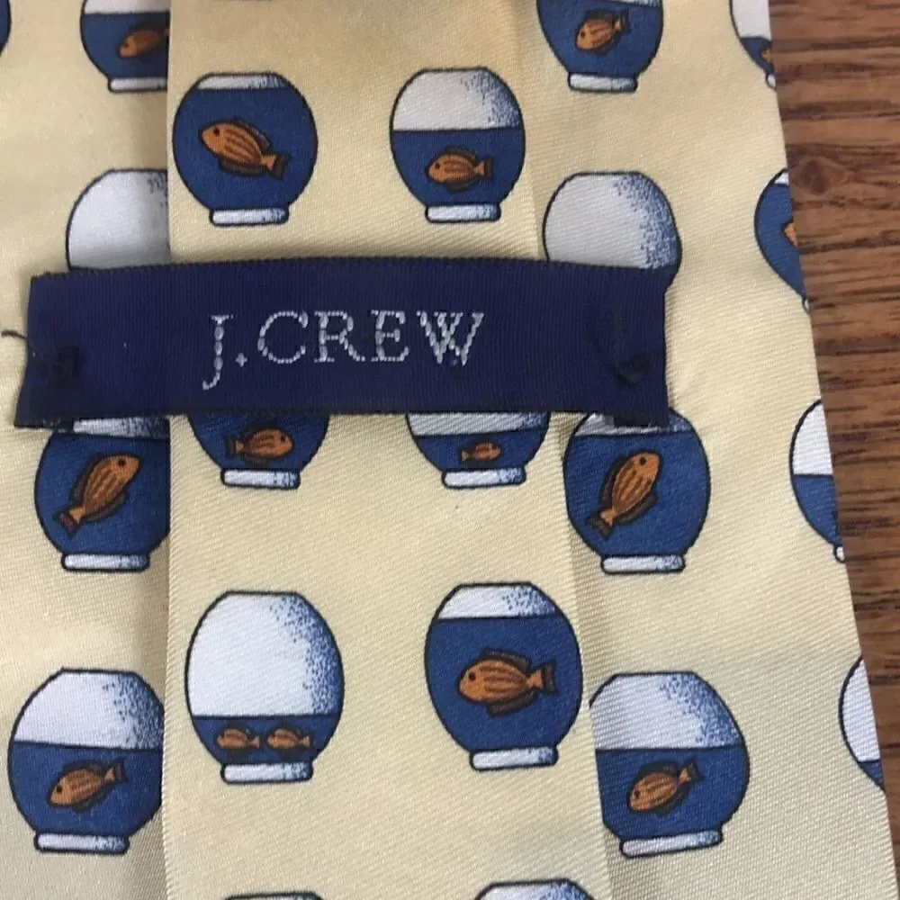 J.Crew & Nautica set 2 Ties Goldfish in bowl EUC